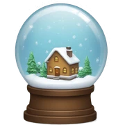 Snow globe sticker