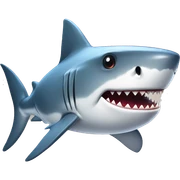 Shark with a top hat sticker