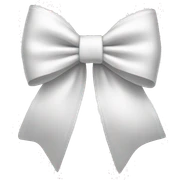A white bow sticker