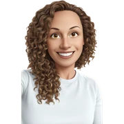 smiling solo with brown hair sticker