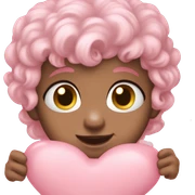 baby pink heart sticker