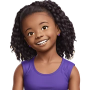 smiling girl in purple shirt sticker