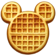 A plate of mickey waffles sticker