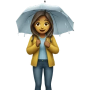 Girl in the rain  sticker