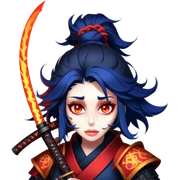 Fire-Wielding Samurai sticker