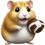 Hamster with football  sticker