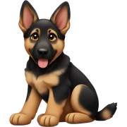 German shepherd puppy sticker