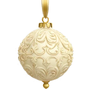 Cream colored ornament elegant sticker