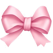 light pink ribbon bow sticker