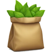 A bag of green leaves sticker