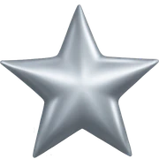 Silver star  sticker