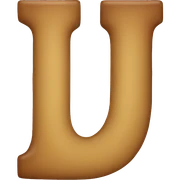 Letter U sticker