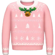 light pink christmas sweater  sticker