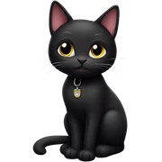 Black cat sticker