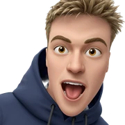 realistic boy with open mouth sticker
