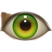 Green and brown eyes  sticker