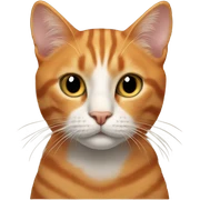 Orange cat with black stipes sticker
