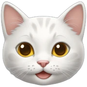 gatinha branca feliz de fone sticker
