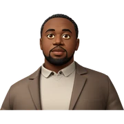 dark-skinned male in jacket sticker