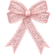 Light pink ribbon lace sticker