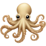 Beige octopus sticker
