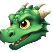 Cute dragon head sticker
