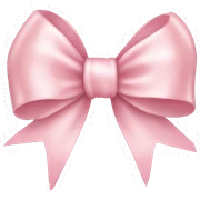 light pink ribbon bow sticker