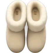 fuzzy ugg slippers light beige sticker