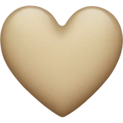 Beige heart  sticker