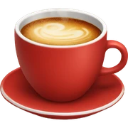 Red coffee cup sticker