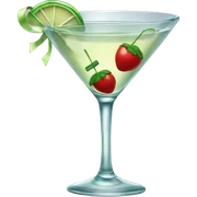Martini with bow sticker