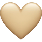 beige heart sticker
