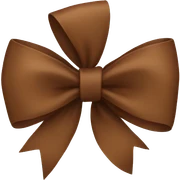 brown bow sticker