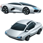 Futuristic car emoji sticker