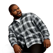 dark-skinned boy with facial hair sticker