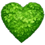 Nature green heart sticker