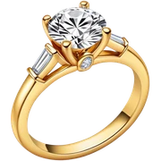 Gold engagement ring sticker