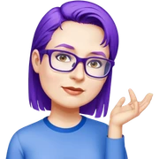 female, wearing blue shirt sticker