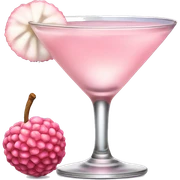 baby pink lychee martini drink sticker