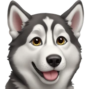 husky kisses sticker