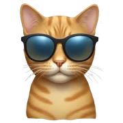 Cat with sunglasses sticker