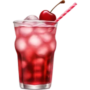 Shirley temple soda with cherry sticker