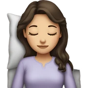 Brunette girl sleeping sticker