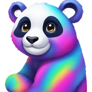 Lisa Frank panda sticker