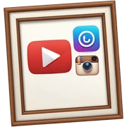 Youtube and instagram  sticker