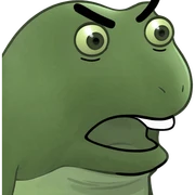Scared face but funny  sticker