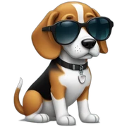 Beagle wearing sunglasses sticker