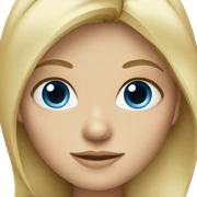blonde girl with blue eyes sticker
