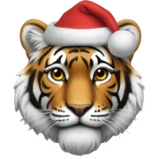 tigre navideño sticker