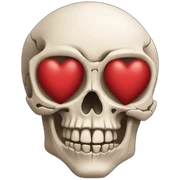 skull heart sticker